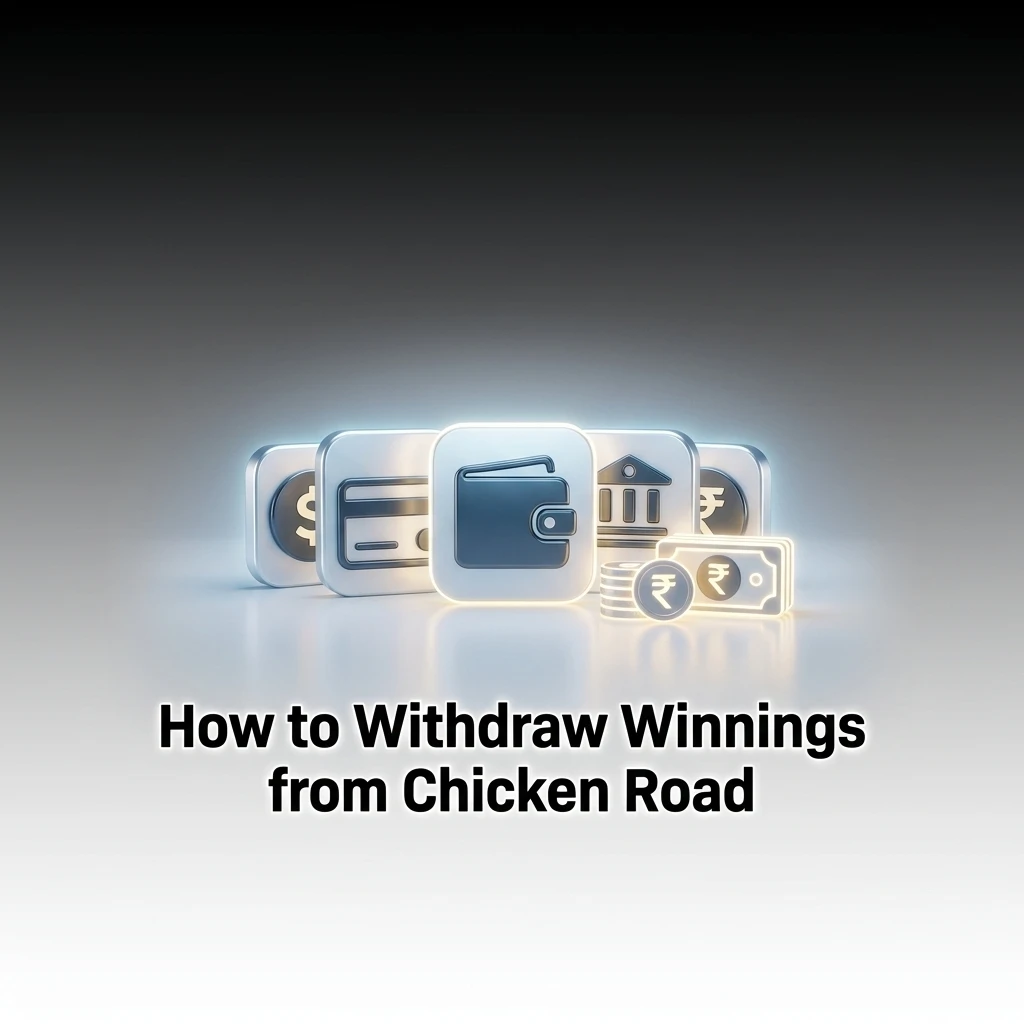 Chicken Road game withdrawal steps on Batery app showing cashier section with UPI and bank payout options