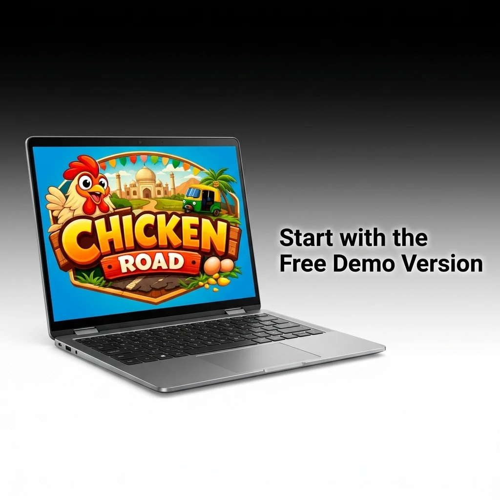Chicken Road free demo version gameplay showing multiplier climbing and crash mechanics for beginners
