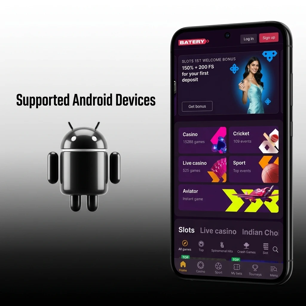 Table of 10 supported Android devices for Batery Chicken Road app across budget, mid-range, and flagship segments from 2020–2024