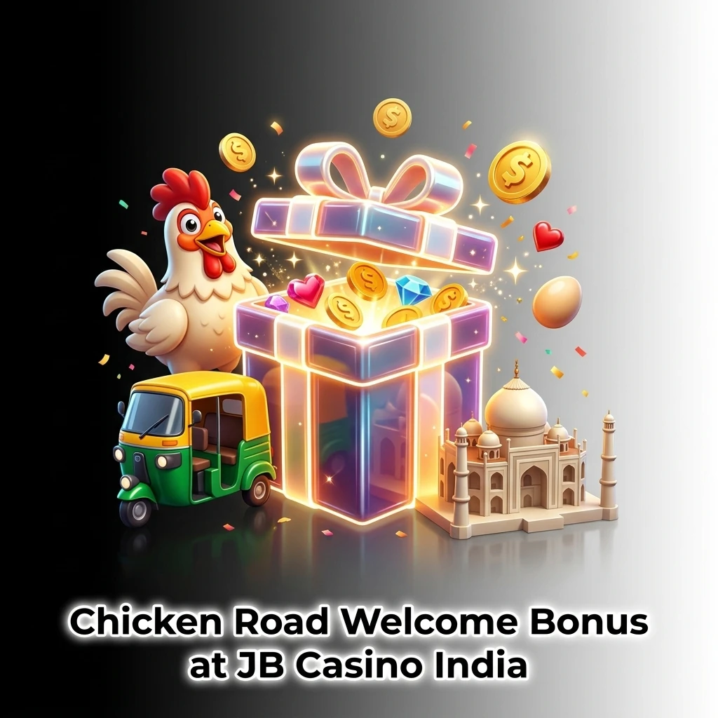 JB Casino India welcome bonus offering INR 100,000 plus 150 Free Spins for Chicken Road players on first deposit