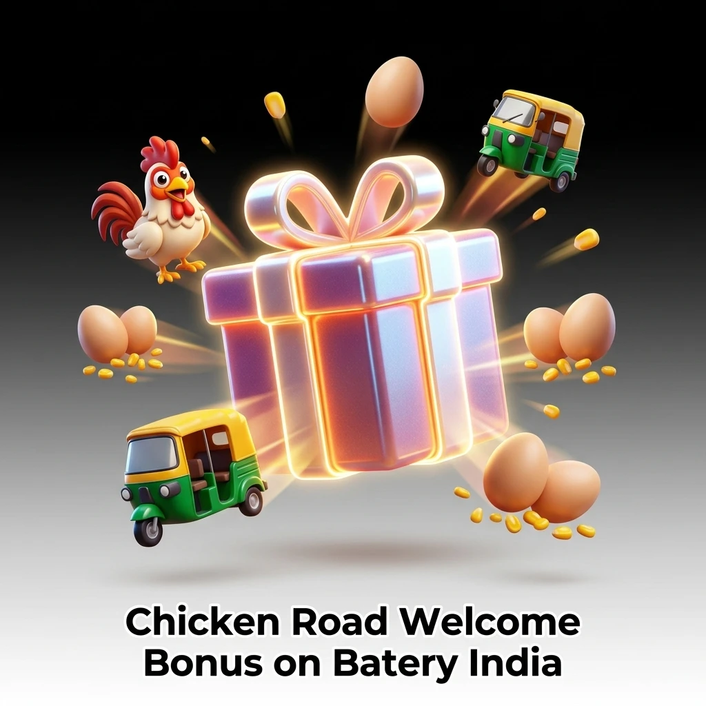 Batery India Chicken Road welcome bonus up to ₹1,50,000 plus 430 free spins on first five deposits