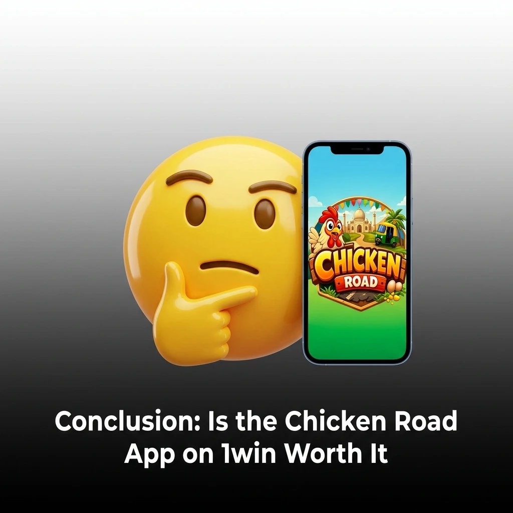 1win Chicken Road app review for Indian players showing mobile gameplay with INR payment options and bonus details