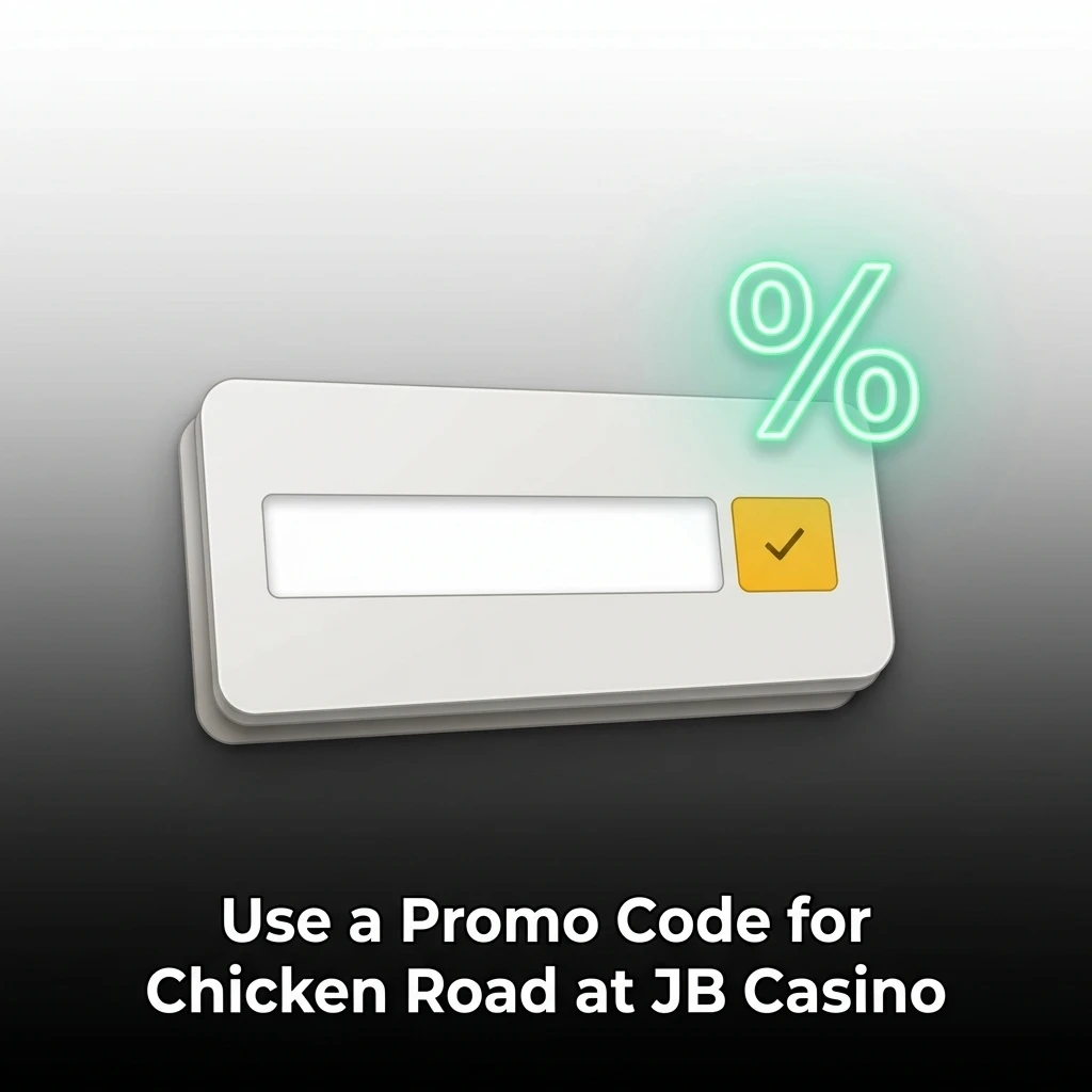 JB Casino promo code JBCHICKEN field during signup for Chicken Road bonus value on registration screen